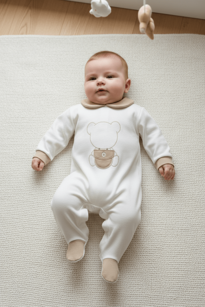 Tutina Cotone Orso Bag Beige 30102 - Piccole Canaglie - PC25261