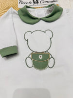 Tutina Cotone Orso Bag Verde 30102 - Piccole Canaglie - PC25255