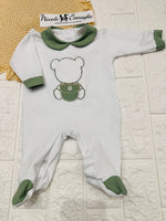 Tutina Cotone Orso Bag Verde 30102 - Piccole Canaglie - PC25255