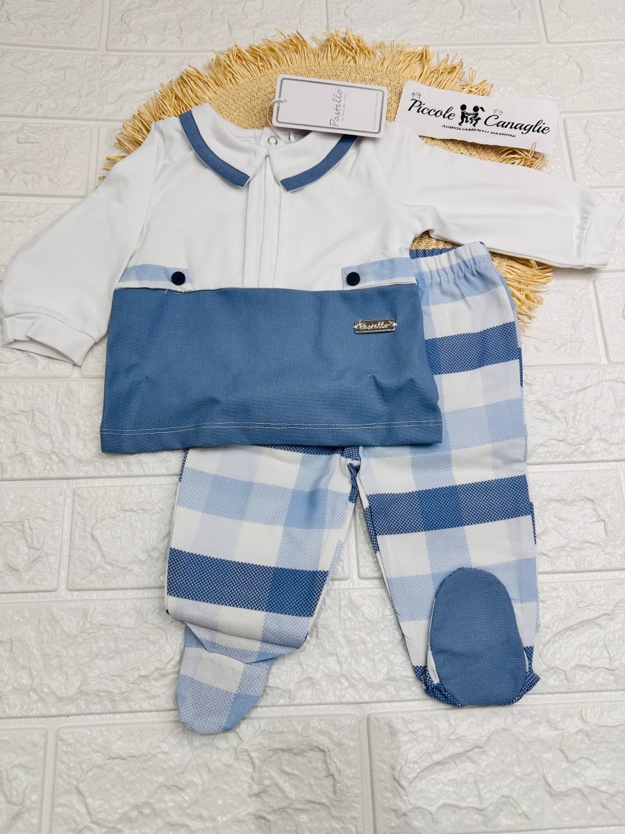 Tutina Cotone Quadrotto - Piccole Canaglie - PC28451