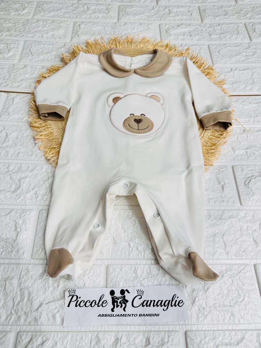Tutina Orso Cotone 30104 Beige - Piccole Canaglie - PC26373