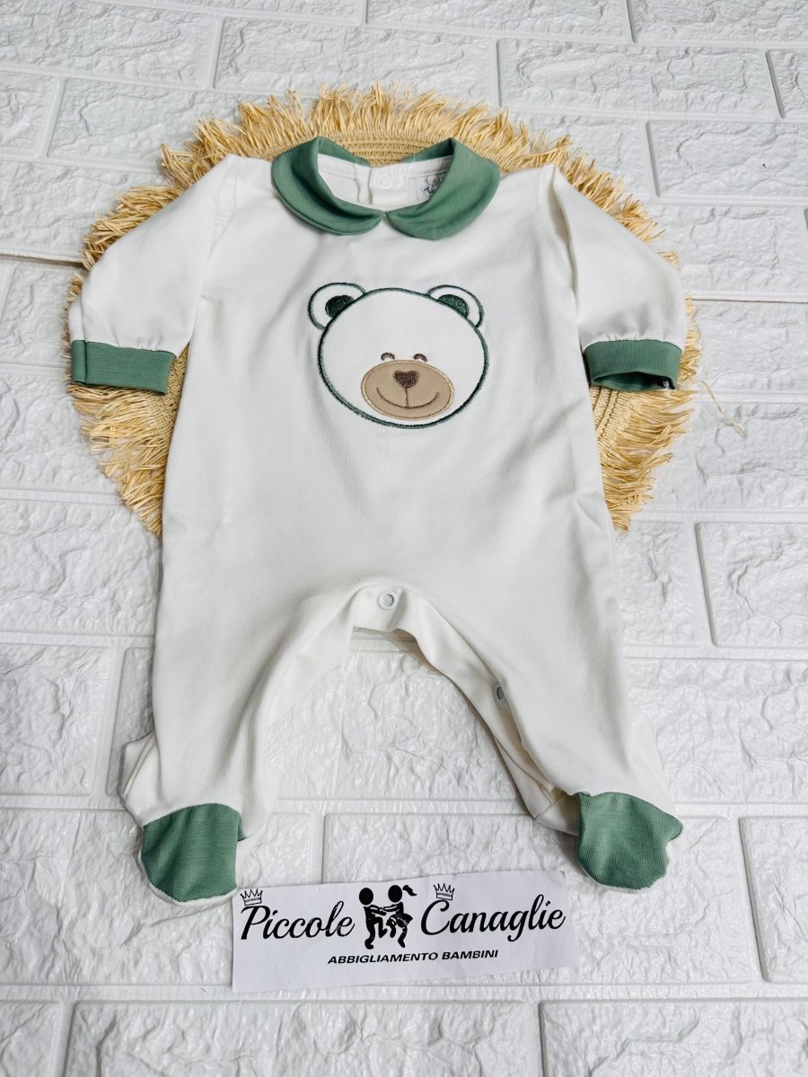 Tutina Orso Cotone 30104 Verde - Piccole Canaglie - PC26379