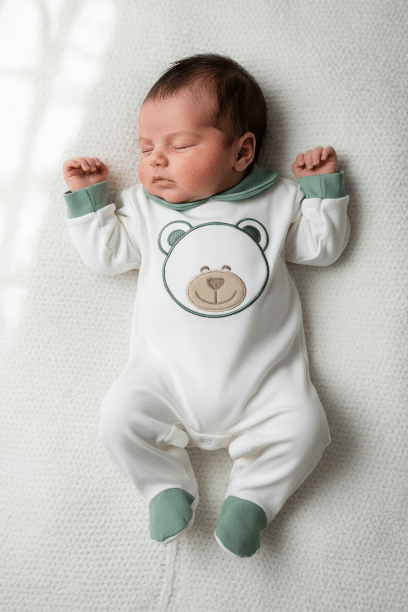 Tutina Orso Cotone 30104 Verde - Piccole Canaglie - PC26379