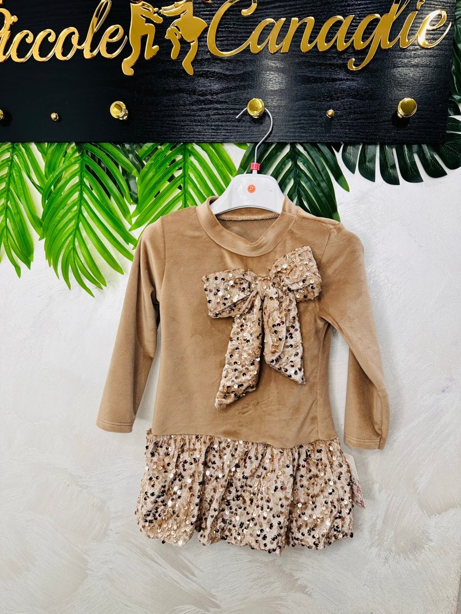 Vestitino ciniglia Piette Begie - Piccole Canaglie - PC24557