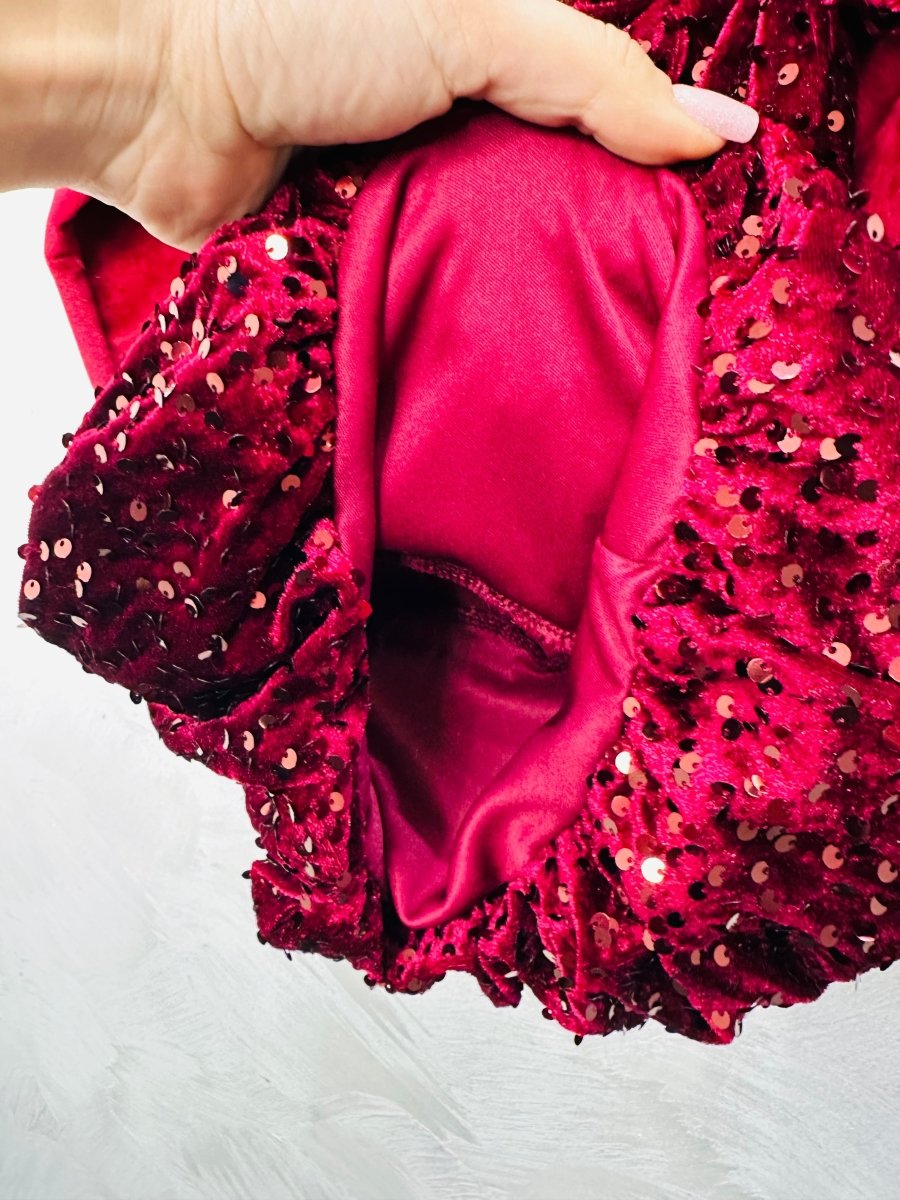 Vestitino ciniglia Piette bordò’ - Piccole Canaglie - PC24552