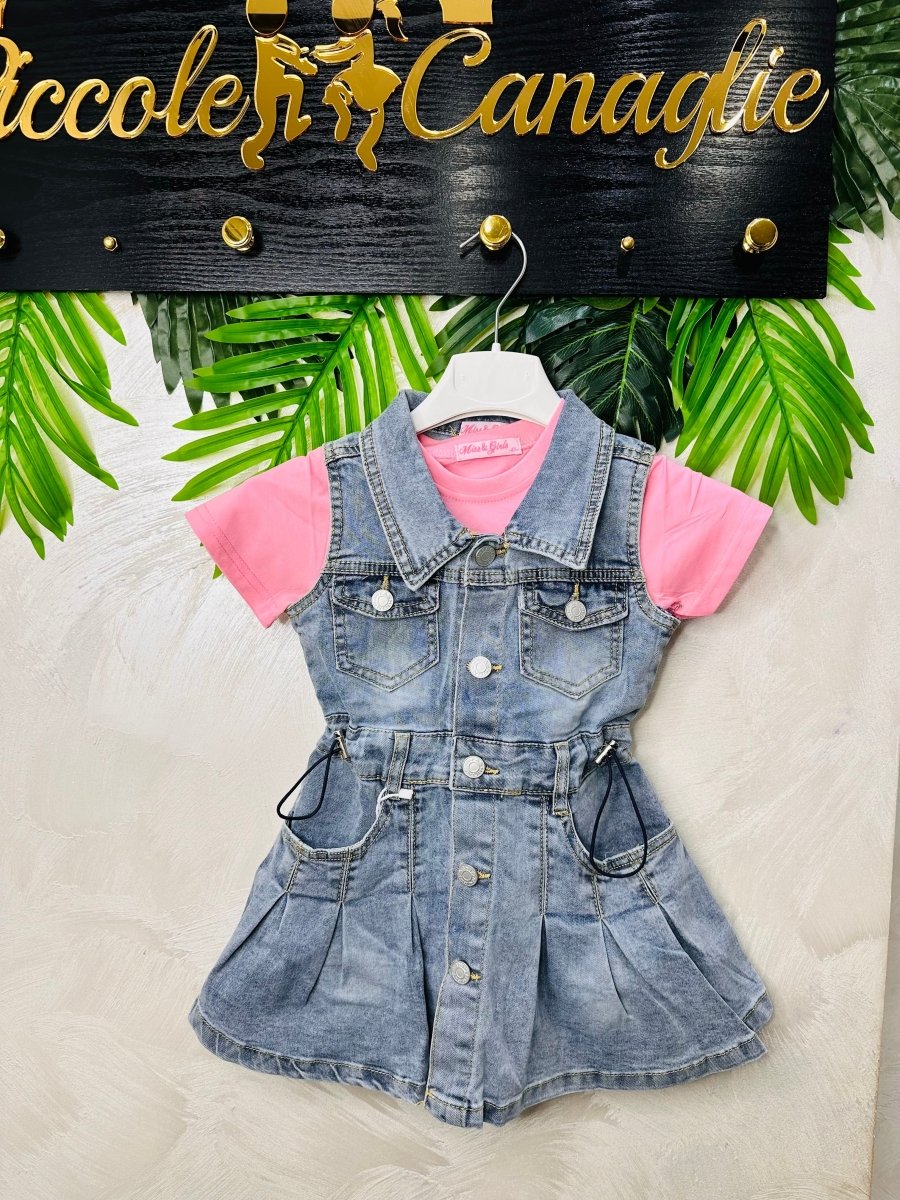 Vestitino Denim Baby Maglia Fuxian 429 - Piccole Canaglie - PC26649