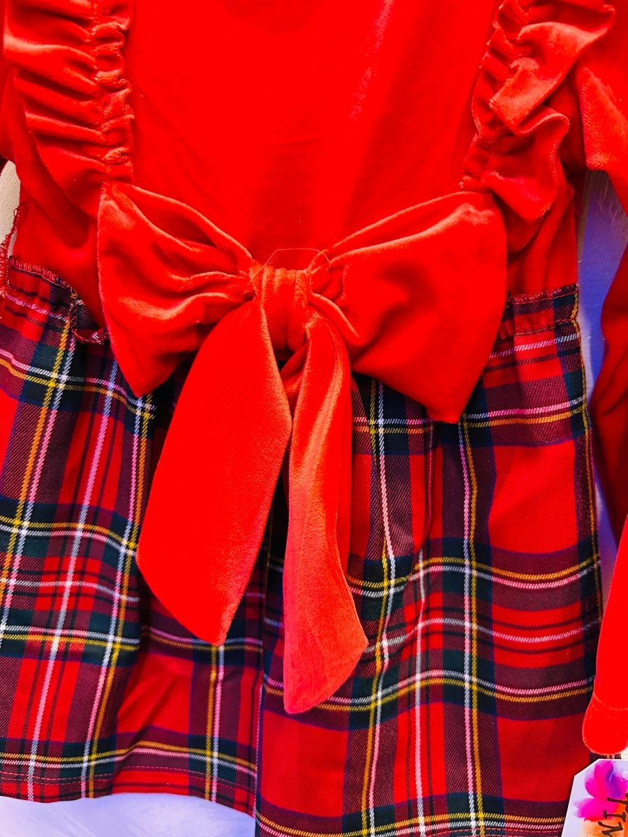 Vestitino fiocco ciniglia - Piccole Canaglie - 