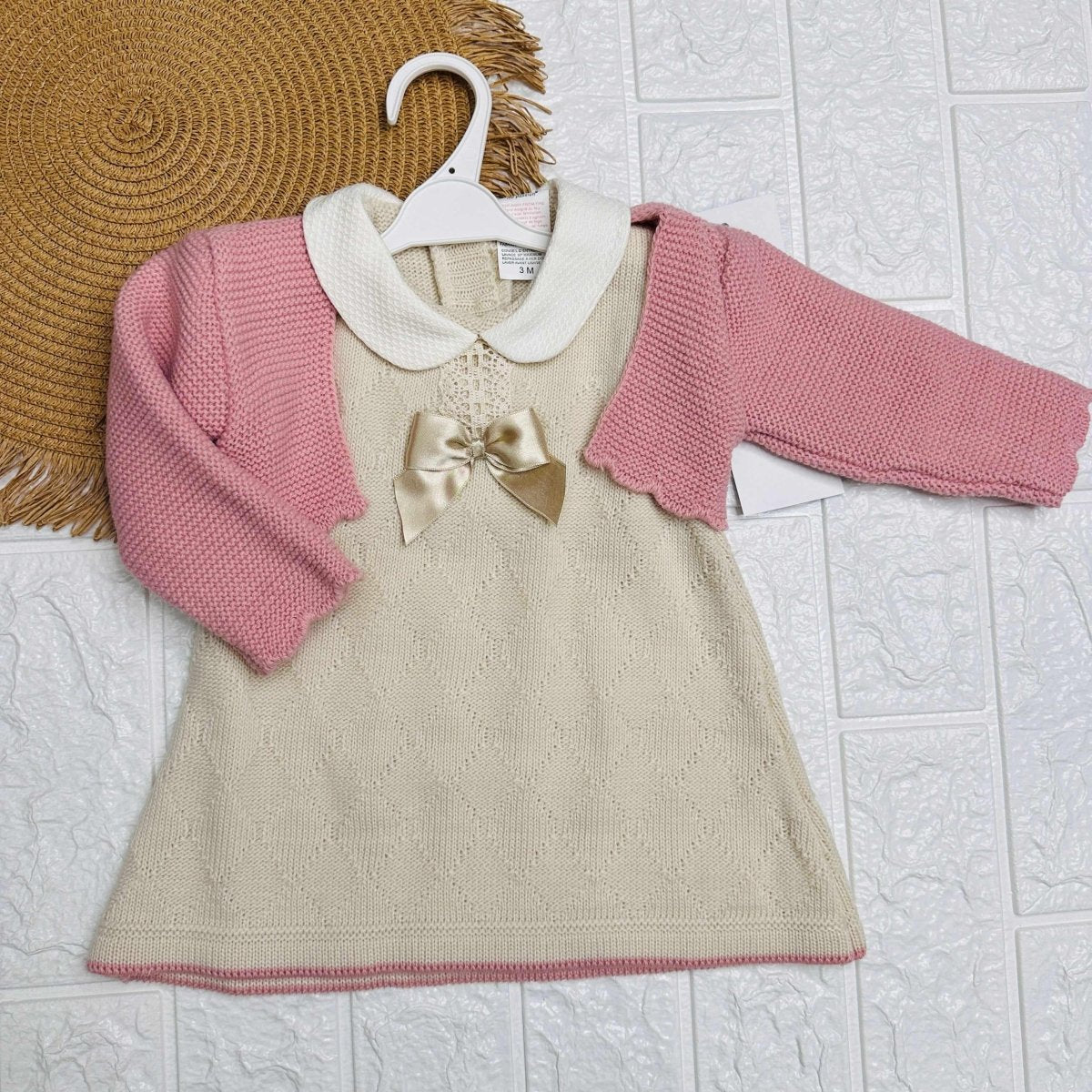 Vestitino Neonata Begie Filo - Piccole Canaglie - PC21840