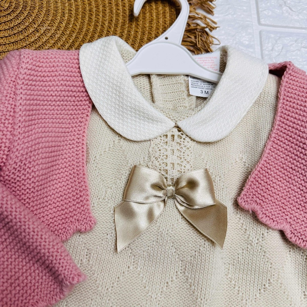 Vestitino Neonata Begie Filo - Piccole Canaglie - PC21840