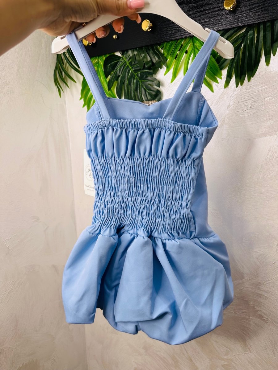 Vestitino Palloncino Celeste Polvere Style Elisabeth - Piccole Canaglie - PC28518